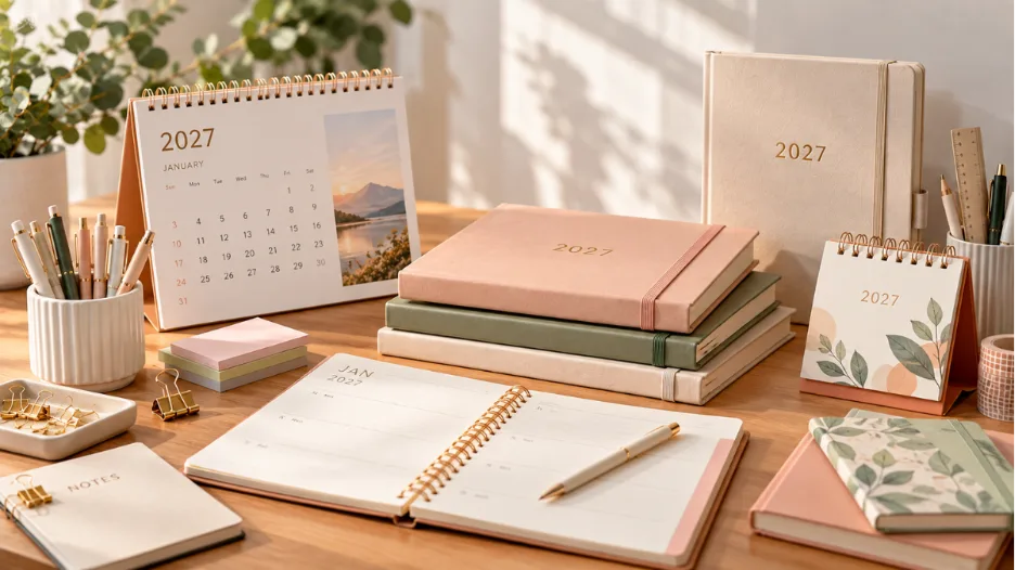 kalender, planner, dan stationery - produk untuk bisnis akhir tahun
