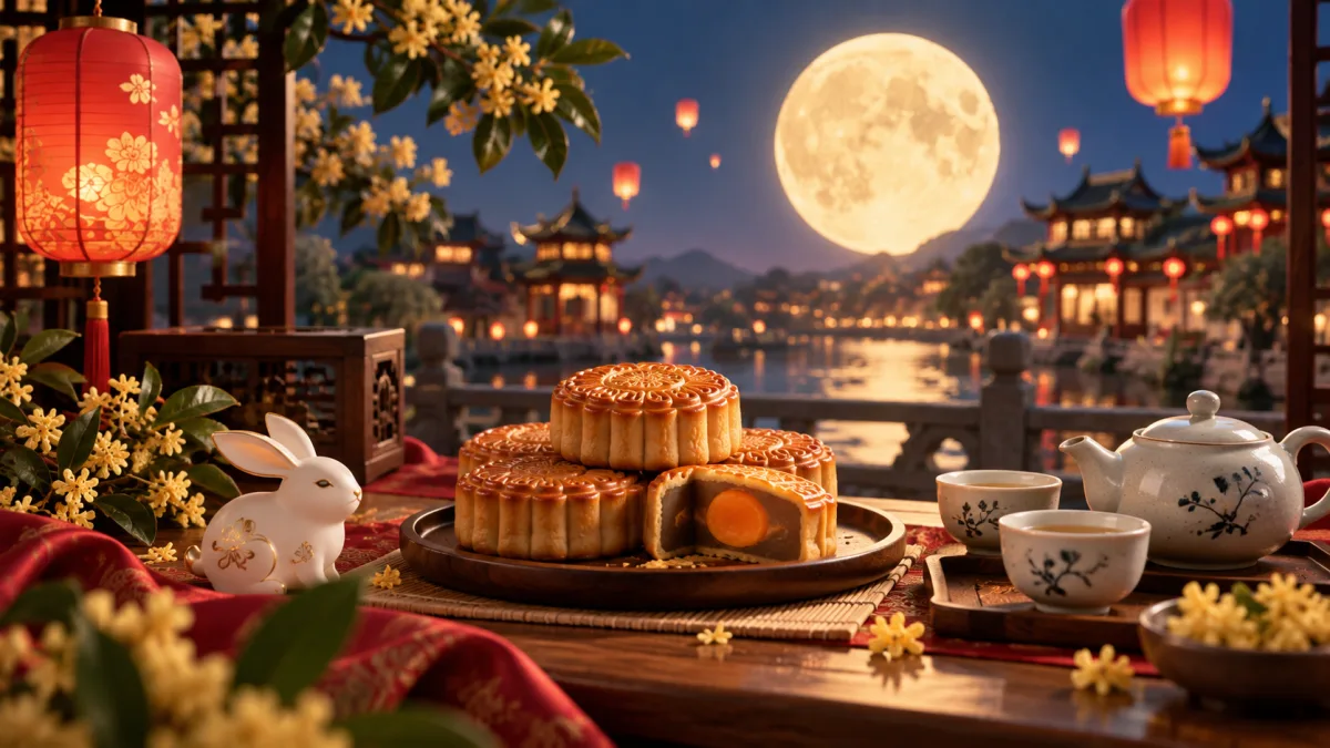 Ilustrasi Mid Autumn Festival China